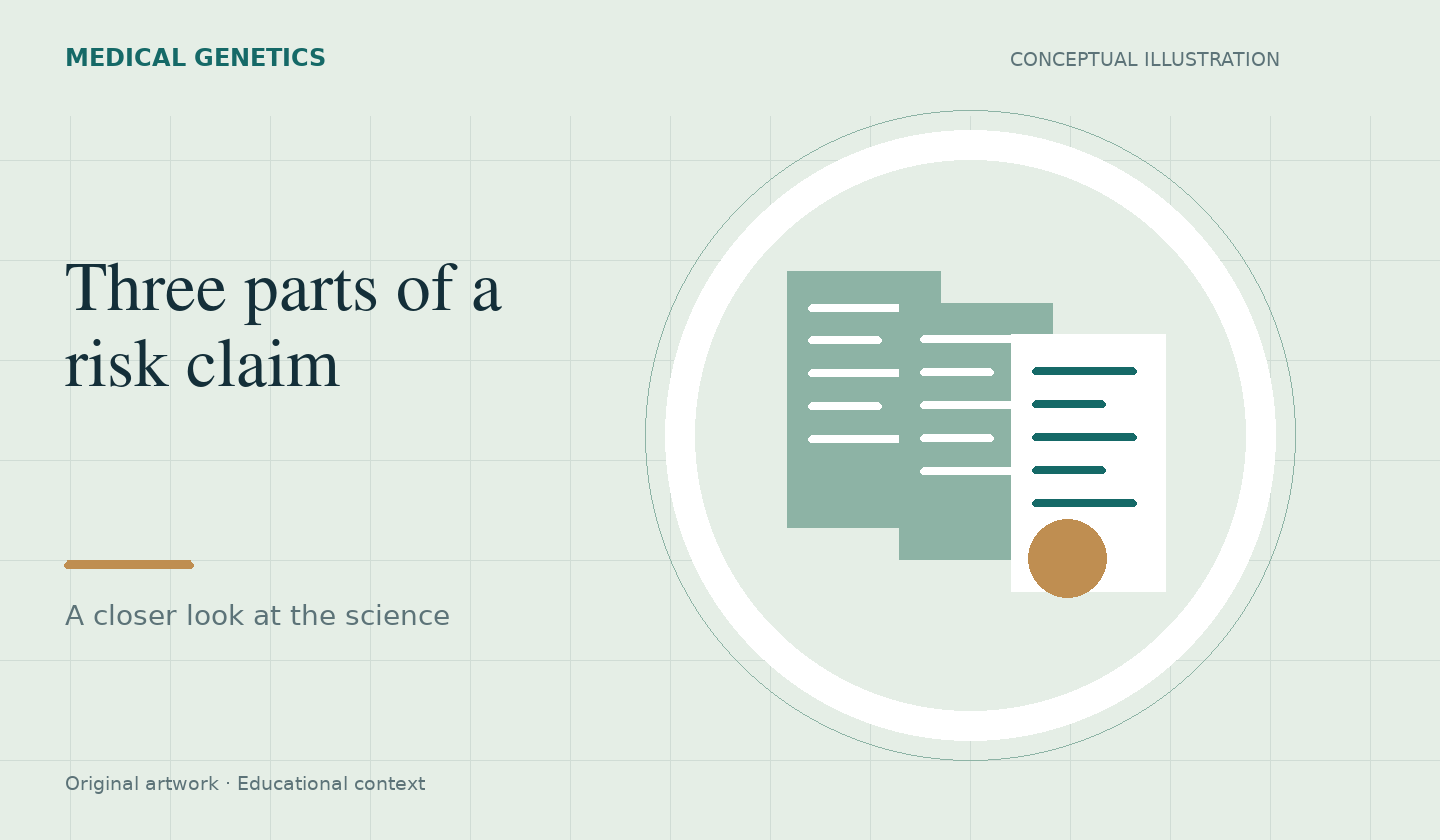 Original conceptual illustration: Three parts of a risk claim